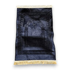 Soft padded prayer mat sajada comfortable prayer carpet with cushioning for daily salah use black